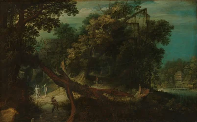 Schutters in een bosloof, ca.1620-1661 (olieverf op paneel)