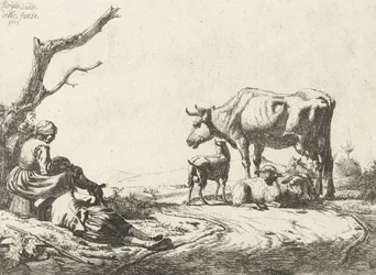 Herder en herderin met vee, 1653