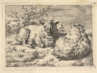 Twee Liggende Schapen, 1670