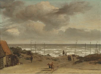 Uitzicht vanaf de duinen naar zee