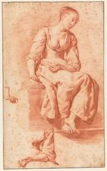 Zittende meisje
