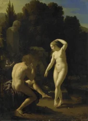 Een nimf danst op de herdersfluit