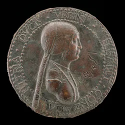 Elisabetta Gonzaga, overleden 1528, Hertogin van Urbino, Echtgenote van Guidobaldo I 1489 [obv]