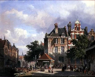 Een Nederlandse straatscène