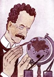 Cartoon door Philippe Berthelot (1866-1934) Franse politicus en diplomaat - tekening door Adrien Barrère (1877-1931) uit Fantasio