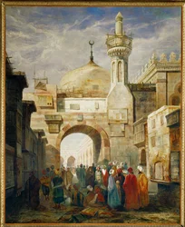 Moskee van al-Azhar in Caïro (schilderij op doek)