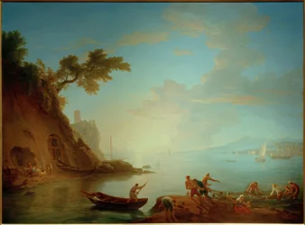 Napolitaanse kust in het ochtendlicht