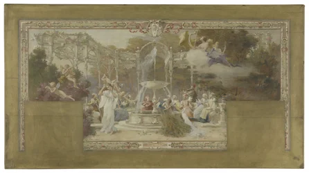 Schets voor het 10e arrondissement stadhuis in Parijs: Het gehoor