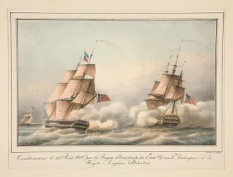 Combat soutenu le 23 Aout 1812 par la Frigate le President des Etats-Unis