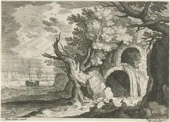 Aquaduct met waterval