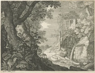Drinkende mannen in een herberg