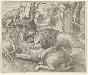 Fabel van de leeuw en de vos