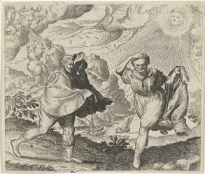 Fabel van de wind, de zon en de wandelaars