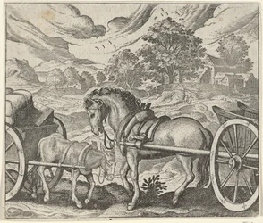 Fabel van het ontevreden paard en de ezel