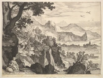 Bergachtig Landschap met de Rust tijdens de Vlucht naar Egypte, n.d.