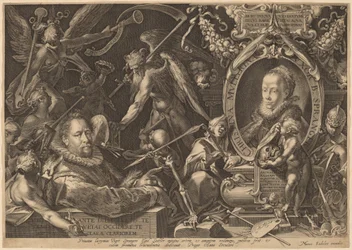 Bartholomaeus Spranger en zijn overleden vrouw Christina Muller
