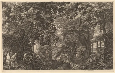 Rivierlandschap met een Eendenjager