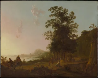 Landschap met de vlucht naar Egypte
