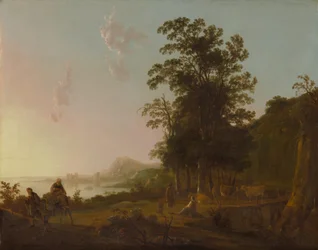 Landschap met de vlucht naar Egypte