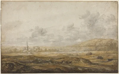 Panoramisch landschap langs de Rijn