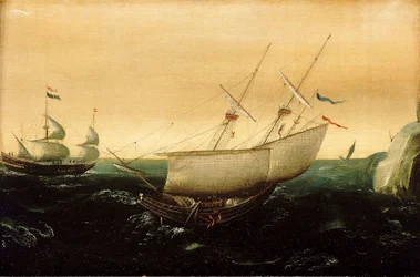 Een Nederlands schip aan de wind
