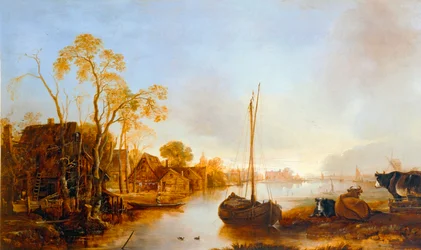 Rand van een kanaal in Nederland ...