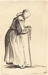 Bedelvrouw met Rozenkrans