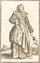 Adellijke Vrouw met Grote Kraag