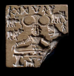 Zegel van Shiva Pashupati, Mohenjo-Daro, 2350-2000 v.Chr.
