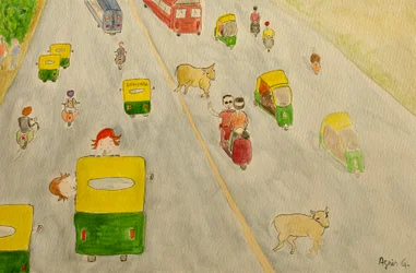 De reis, Delhi, 2015