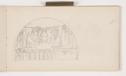 Schets voor timpaanreliëf op het stadhuis van Kopenhagen