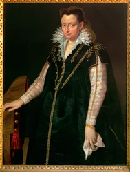 Eleonora van Toledo, vrouw van Cosimo I Medici (schilderij op populierenhout)