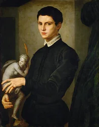 Portret van een jonge beeldhouwer ...