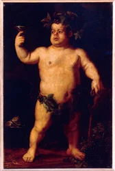 Portret van de dwerg Morgante als Bacchus