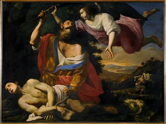 Het offer van Isaak (schilderij op doek)