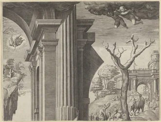 Aanbidding door de koningen (deel rechtsboven)