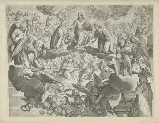 Het martelaarschap van de heilige Justina van Padua (bovenste helft)