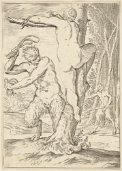 Satyr Geselt een Nimf, ca. 1590-95