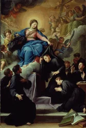 De Madonna met de zeven stichters van de Servietenorde, ca. 1728