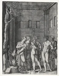 Orestes en Pylades gebracht naar Iphigenia voor Offer, 1514-1536