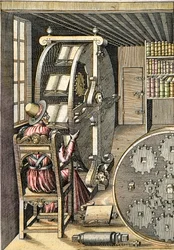 Draaiend bureau - Uit "Le Diverse et Artifiose Machine" door Agostino Ramelli (1531-1608) - Parijs 1588
