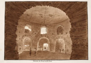 Interieur van de Tempel van de Hoest, 1833