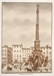 De Piazza Navona Obelisk, 1833
