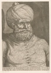 Portret van admiraal Khair ad-Din Barbarossa