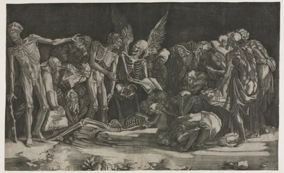Skeletten, ook bekend als Allegorie van de Dood en Roem