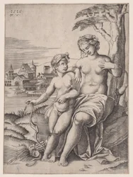 Venus en Eros, gedateerd 1516