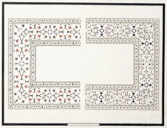 Voorbeelden van de mozaïeken, uit het graf van de keizer, c. 1815
