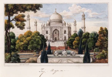 De Taj Mahal vanuit de Tuin, ca. 1840