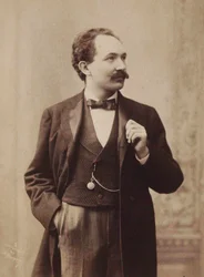 Portret van pianist en componist Leopold Godowsky 1870-1938, ca. 1895