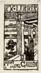 Ex libris van Mary en Axel Gallén